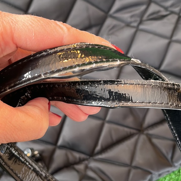 Michael Michael Kors BlackNylon Quilted Tote with Silver MK ACCENTS - Picture 8 of 11